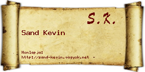 Sand Kevin névjegykártya