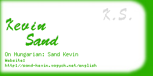 kevin sand business card